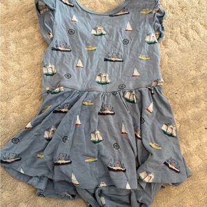Kyte Baby Nautical Boat Bodysuit Twirl Dress 12-18 months